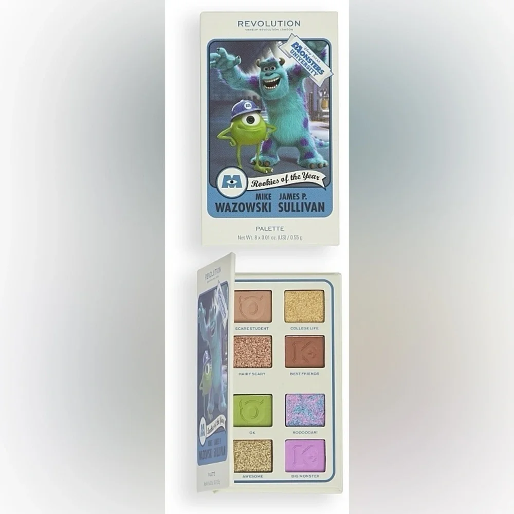 Makeup Revolution X Monsters University Card Eyeshadow Palette Mike&Sulley Scare